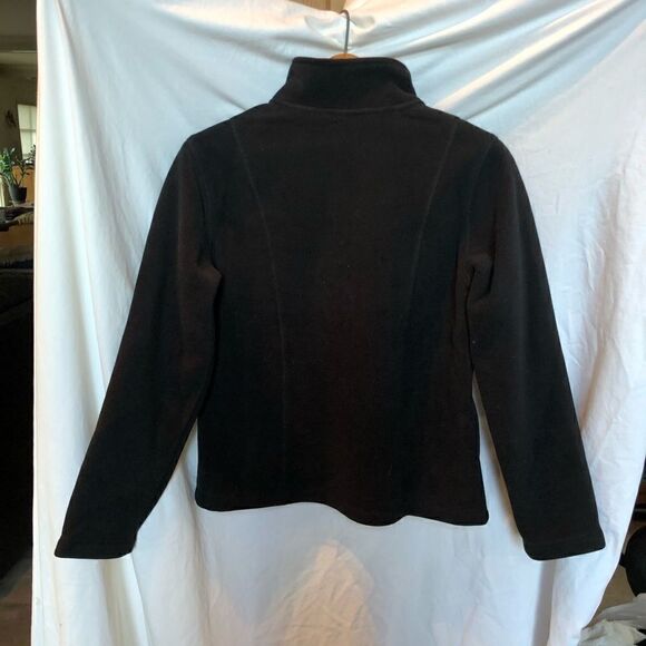 B. C. Clothing Light fleece jacket Black with red accent Petite Small - Picture 2 of 7